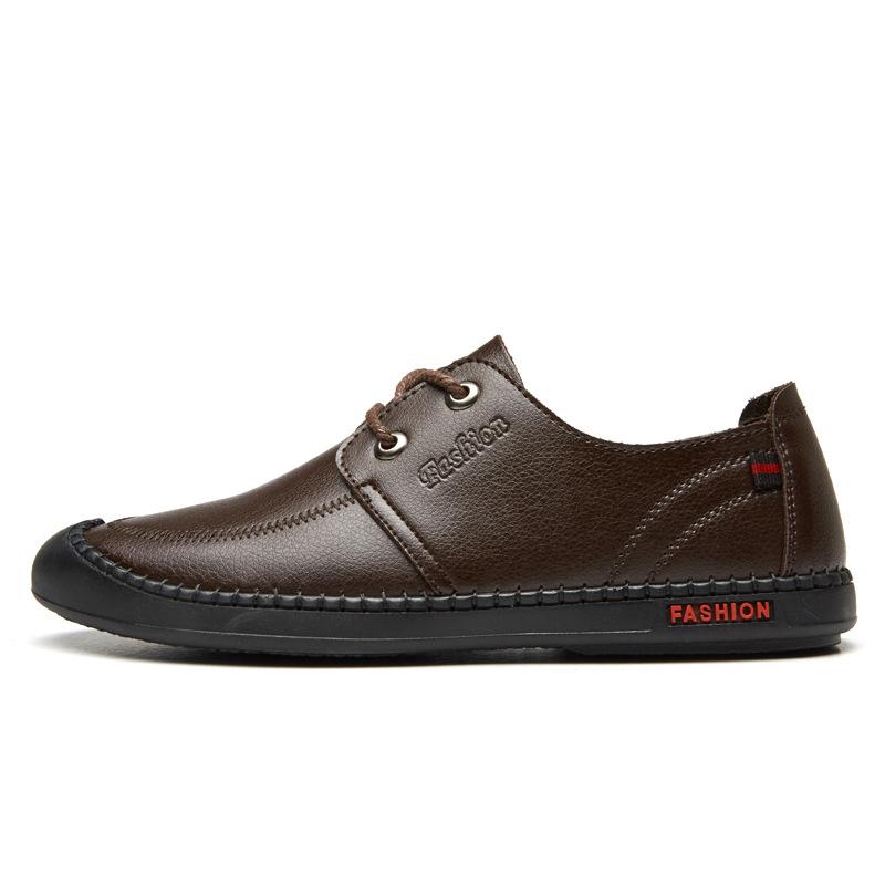 Mens sepatu 2018 musim semi baru mens ultra-ribuan bisnis kulit sepatu kasual sepatu kulit produsen grosir generasi Black