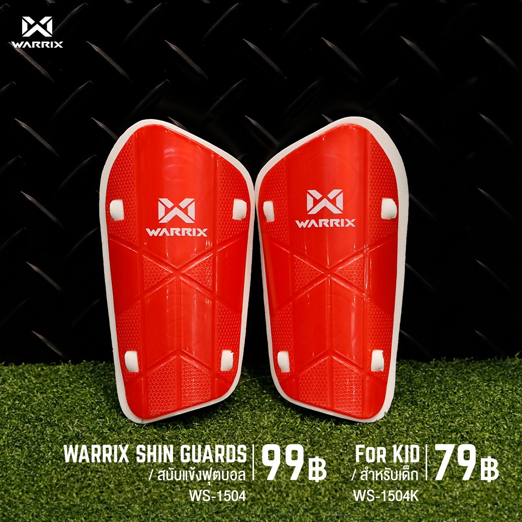 #สนับแข้ง WARRIX SHIN GUARDS รหัส WS-1504K ***เด็ก*** ราคา 79 บาท