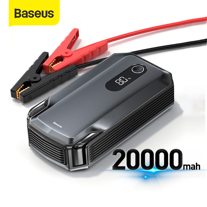 Baseus Car Battery Starters 2000A Peak 20000mAh Portable Jump Starters (Up to 8.0L Gas or 4.0L Diesel Engine) 12V Portable Car Battery Power ราคา 4,599 บาท*ส่งฟรี