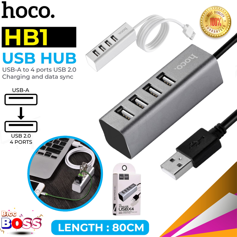 Hoco HB1 4USB PORT HUB อุปกรณ์เพิ่มช่อง USB 4 ช่อง biggboss