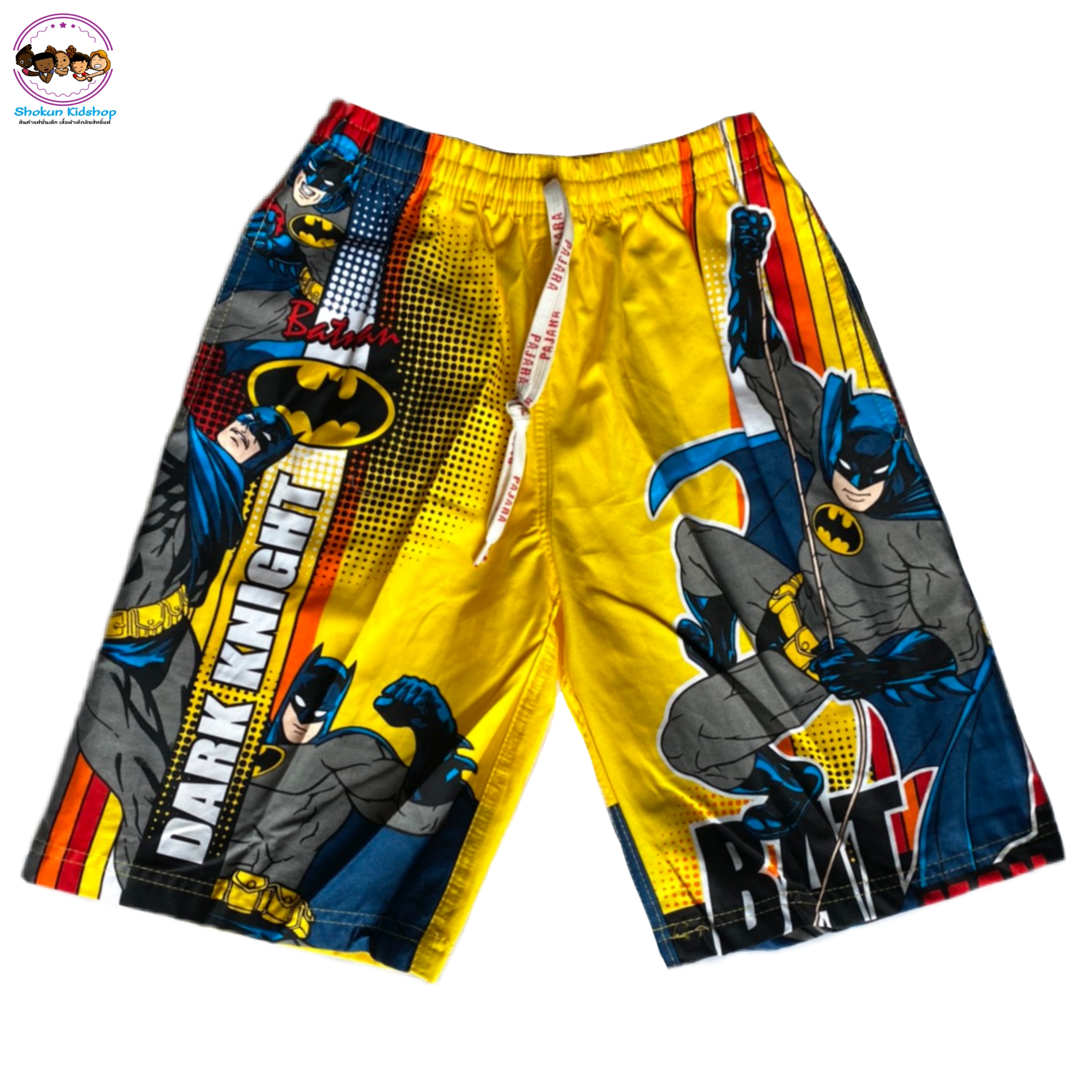 กางเกงลายแบทแมน Batman กางเกงเจเจขาสั้นสำหรับเด็ก ลายซุปเปอร์ฮีโร่ลิขสิทธิ์แท้ กางเกงเด็กขาสั้น กางเกงเจเจเด็ก