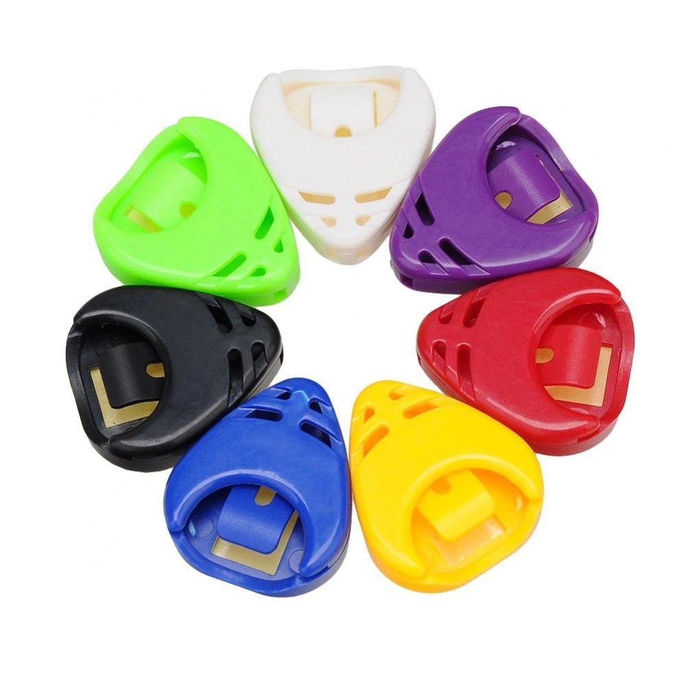 ที่ใส่ปิ๊กกีตาร์พลาสติก Plectrum Case รูปหัวใจแบบพกพาอะคูสติกกีตาร์ไฟฟ้า Picks Plectrum Protect Case Cover