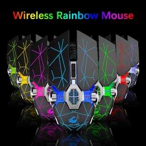 สินค้า 【เมาส์ไร้สาย/Wireless mouse】Optical Key RGB Gaming Mouse เมาส์เกมมิ่ง ออฟติคอล ความแม่นยำสูงปรับ DPI 200- 4800 เหมาะกับเกม MMORPG (BNS) FPS MoBA เกมคอมพิวเตอร์เดสก์ท็อปแบบมีสายเงียบเงียบ เม้าส์ cf esports lol/pubg/ไฟฟรี