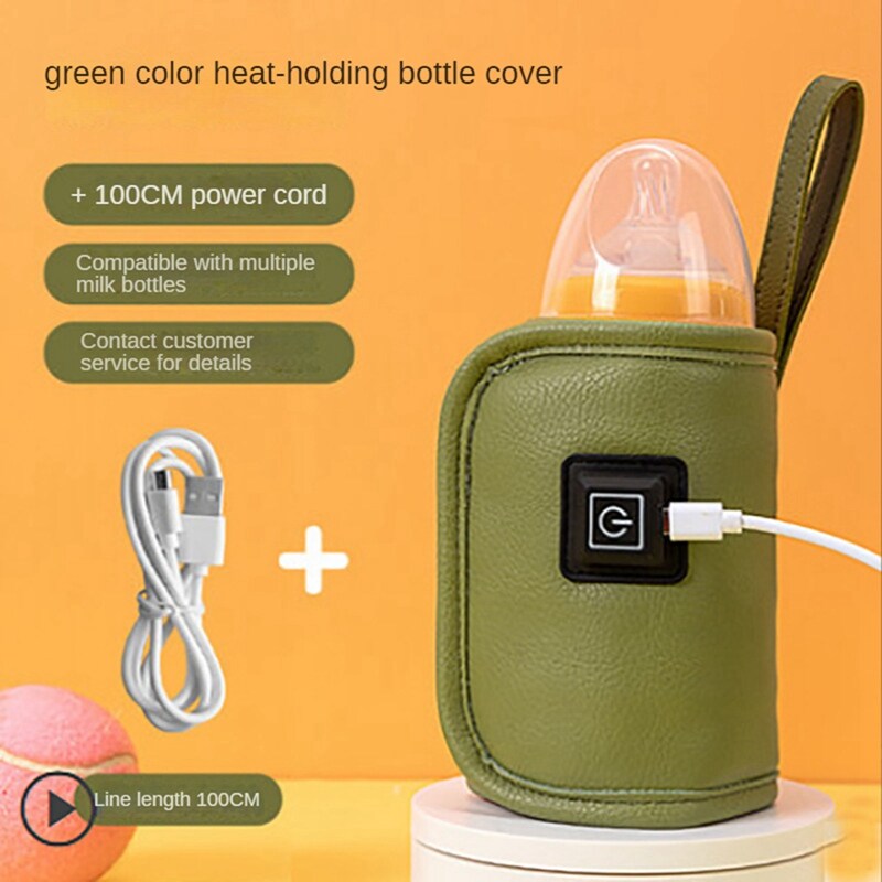 USB Milk Water Warmer Travel Stroller Insulated Bag Baby Nursing Bottle