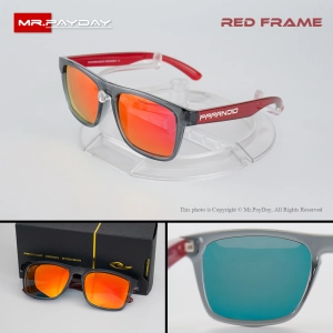 สินค้า แว่นตากันแดด PARANOID [ RED FRAME ] เลนส์ตัดแสง HD Polarized ป้องกันรังสี UV400 สินค้าพร้อมส่งจากไทย By Mr.PayDay