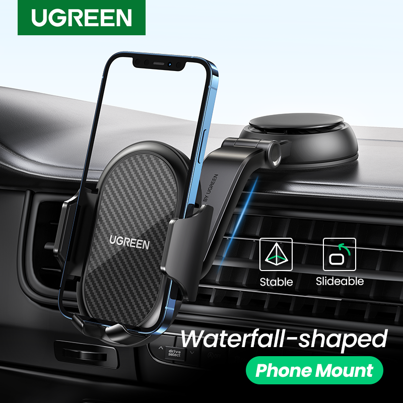 UGREEN  แท่นวางโทรศัพท์มือถือแบบหนีบ หมุนได้ 360º องศา ใช้ในรถยนต์ สำหรับใช้กับโทรศัพท์มือถือทุกรุ่น ทุกยี่ห้อ for VIVO OPPO iPhone Huawei