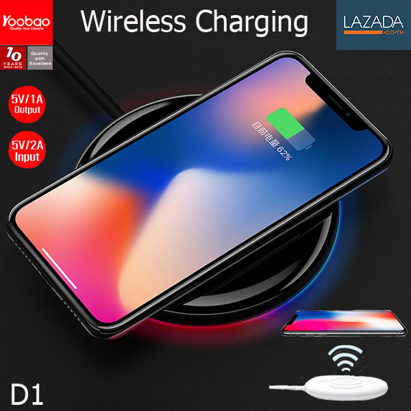 (ของแท้) Yoobao D1 แท่นชาร์จแบตแบบไร้สาย WirelessCharging Pad for iPhone,Samsung