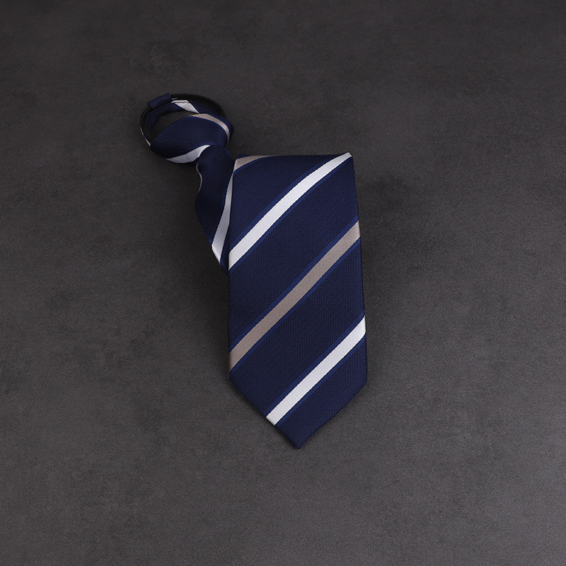 New Style Polyester Silk Zipper Tie Banquet Wedding Wedding Formal Wear Lazy Tie Business Formal Wear Professional Men
