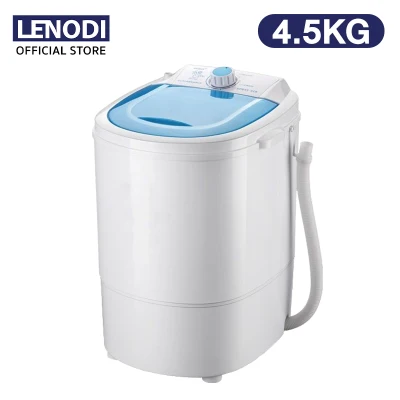 LENODI เครื่องซักผ้ากึ่งอัตโนมัติ 7.0 KG แบบถังเดี่ยว สีขาว,สีดำ (1)