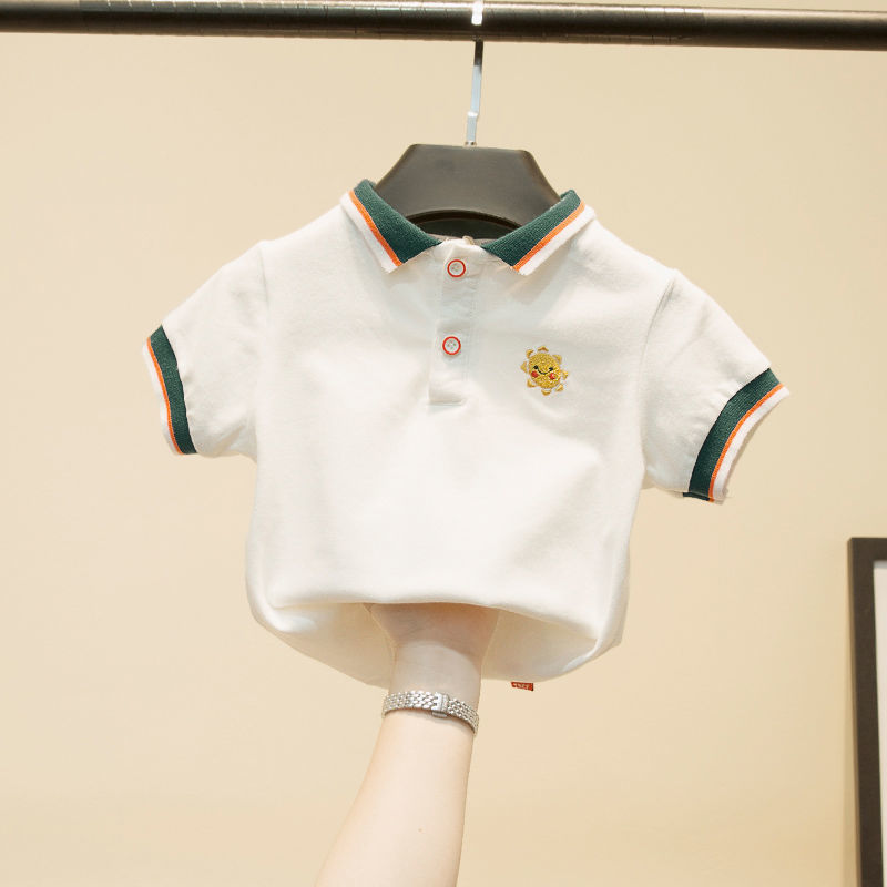 เด็กปกแขนสั้นTเสื้อยืดหล่อpoloเสื้อสาวฤดูร้อนต่างประเทศเด็กเกาหลี2021ใหม่ยอดนิยม-