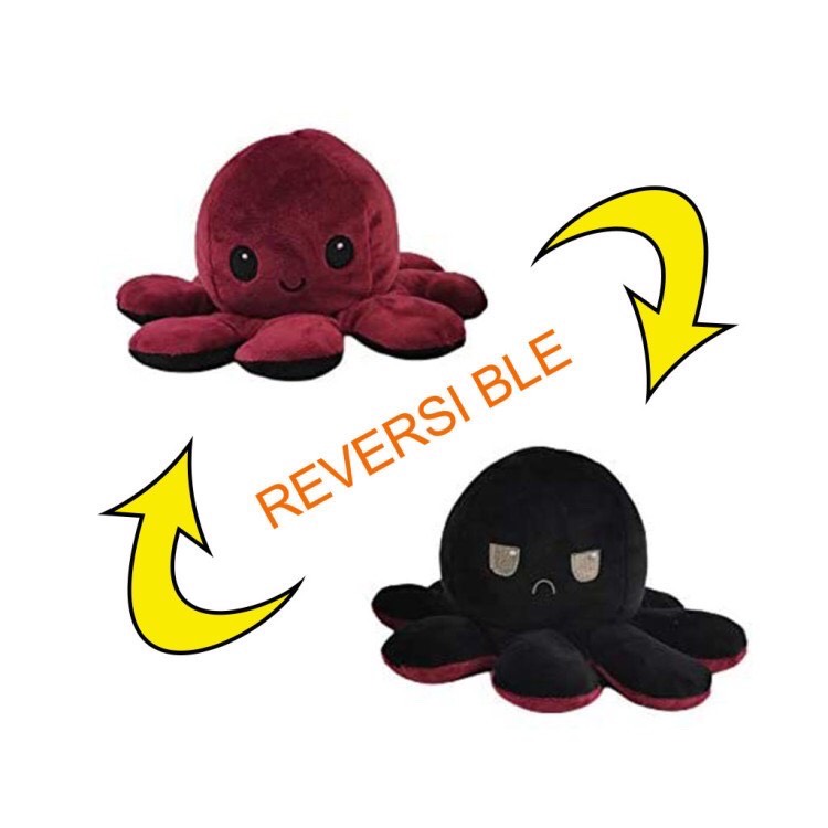 ตุ๊กตาปลาหมึก Reversible Flip octopus ตุ๊กตา ของเล่น ของขวัญเด็ก พลิกกลับด้านปลาหมึก ตุ๊กตาสัตว์น่ารัก