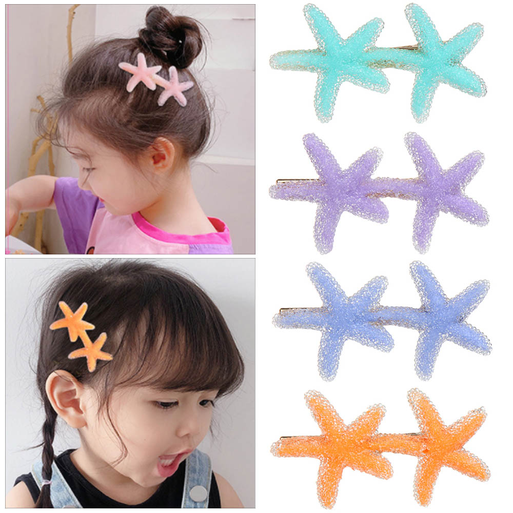 JIYAN2866 Women Girls Starfish Resin Hair Styling Tool Hair Clips Barrettes Hairpin Headwear