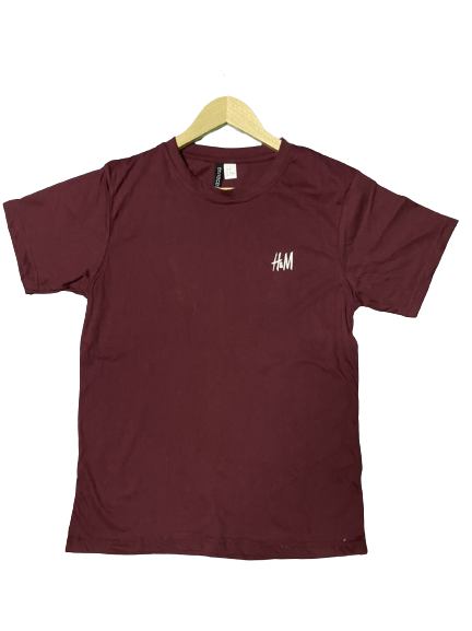 เสื้อยืด H&M ชาย/หญิง คอกลมแขนสั้น ผ้านุ่มเบาสบาย สีพื้น H&M T-shirt cotton unisex