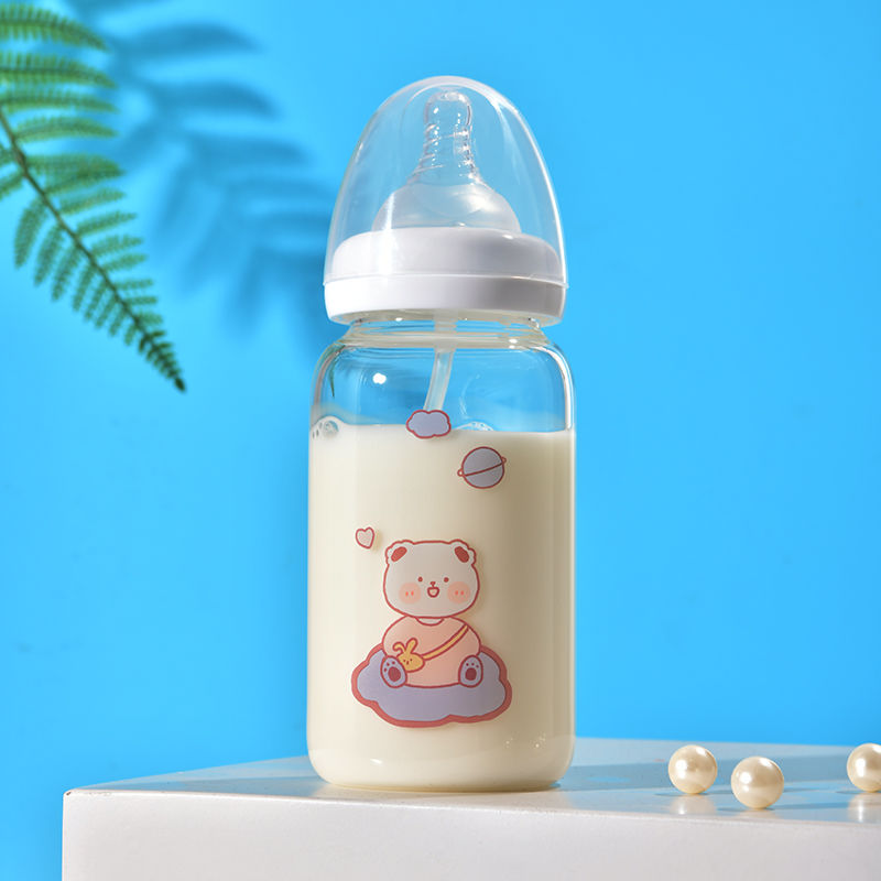 ขวดแก้วผู้ใหญ่สร้างสรรค์ถ้วย Sippy ถ้วยนักเรียนมือถ้วยน่ารักสาวหัวใจเด็กการ์ตูนถ้วย
