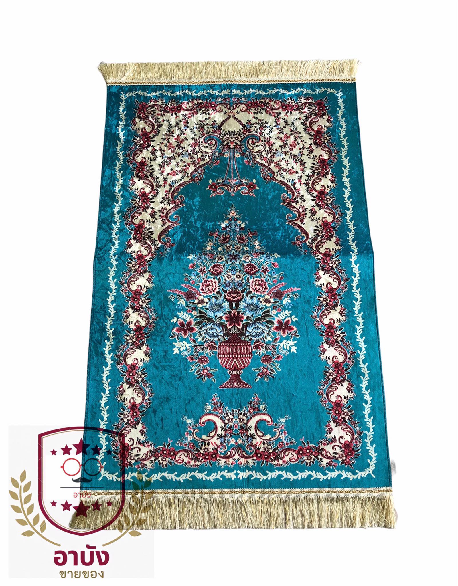 ผ้าปูละหมาดตุรกี ผ้ามันแวว ลวดลายทันสมัย ผ้าติดผื้น ขนาด(70*110cm)