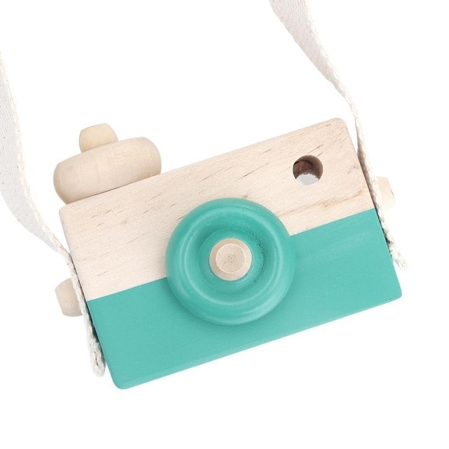 ของเล่นกล้องไม้แขวนสไตล์นอร์ดิกสำหรับเด็ก,ของเล่นไม้ของขวัญตกแต่งห้องขนาด9.5*6*3ซม. ของเล่นไม้สำหรับเด็ก