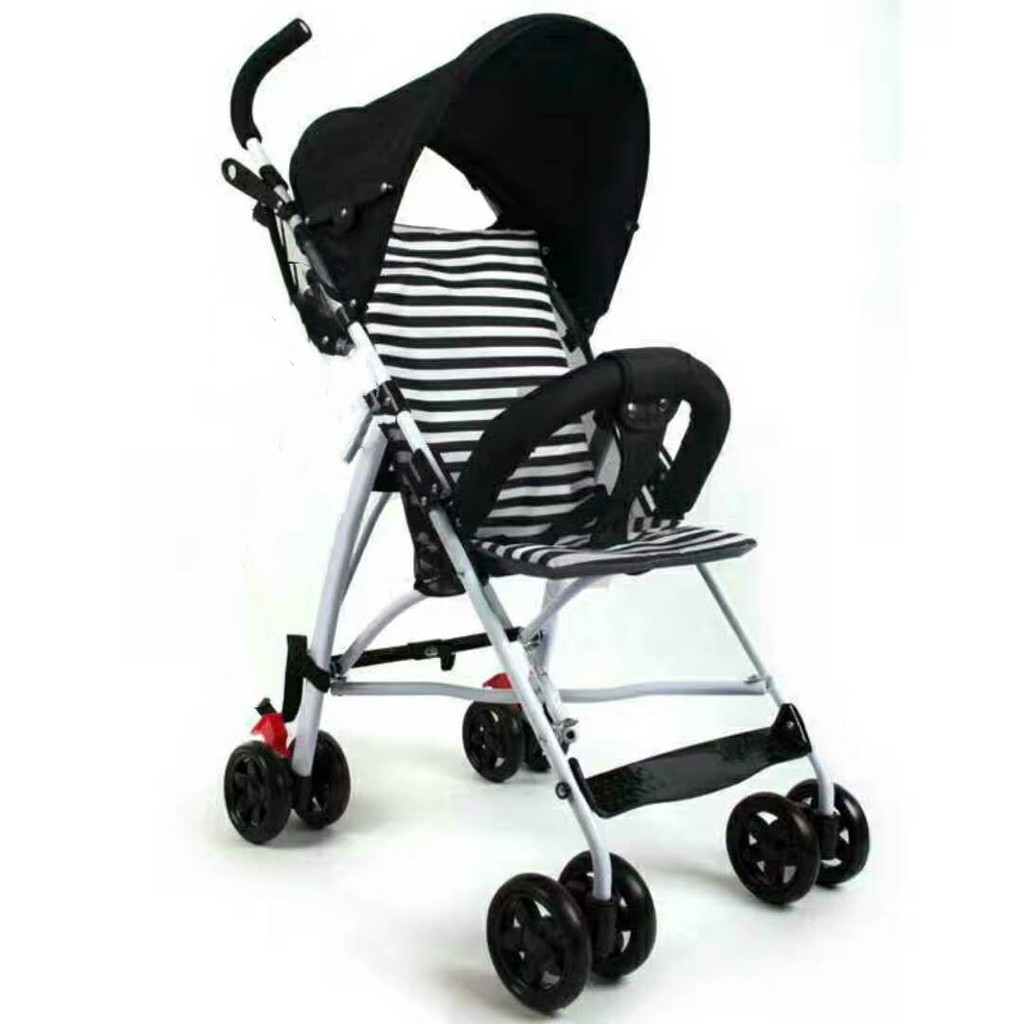 รถเข็นเด็ก Baby Stroller รองรับหนัก ฟรี เบาะ สีดำBlack