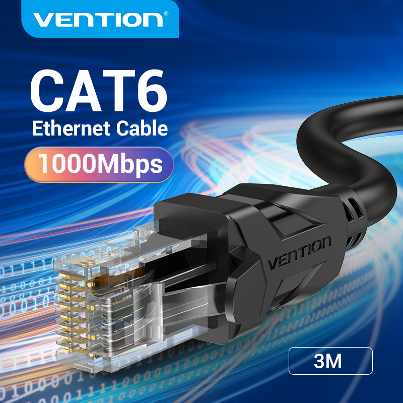 Vention สาย lan Cat 6 สายแลนเน็ต สายแลน Cat6 สายอีเธอร์เน็ต Lan Cable UTP RJ45 Gigabit สายlan 20เมตร สายเน็ต Cord For แล็ปท็อป Laptop PC Modem เราเตอร์ Router สายแลน cat 6