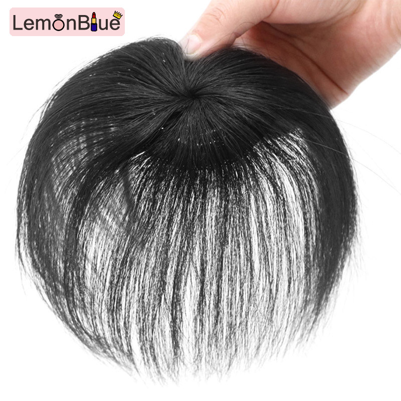 คลิปบนผม Topper ตรงฝาครอบส่วนขยายสีขาว Sparse Hair Hairpiece