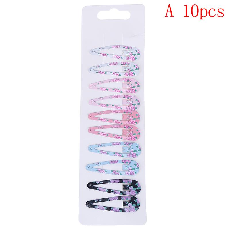 RAZIE BIN 10Pcs กิ๊ฟติดผม Snaps Hairpin เด็กผู้หญิงผมเด็กอุปกรณ์เสริมของขวัญตกแต่ง