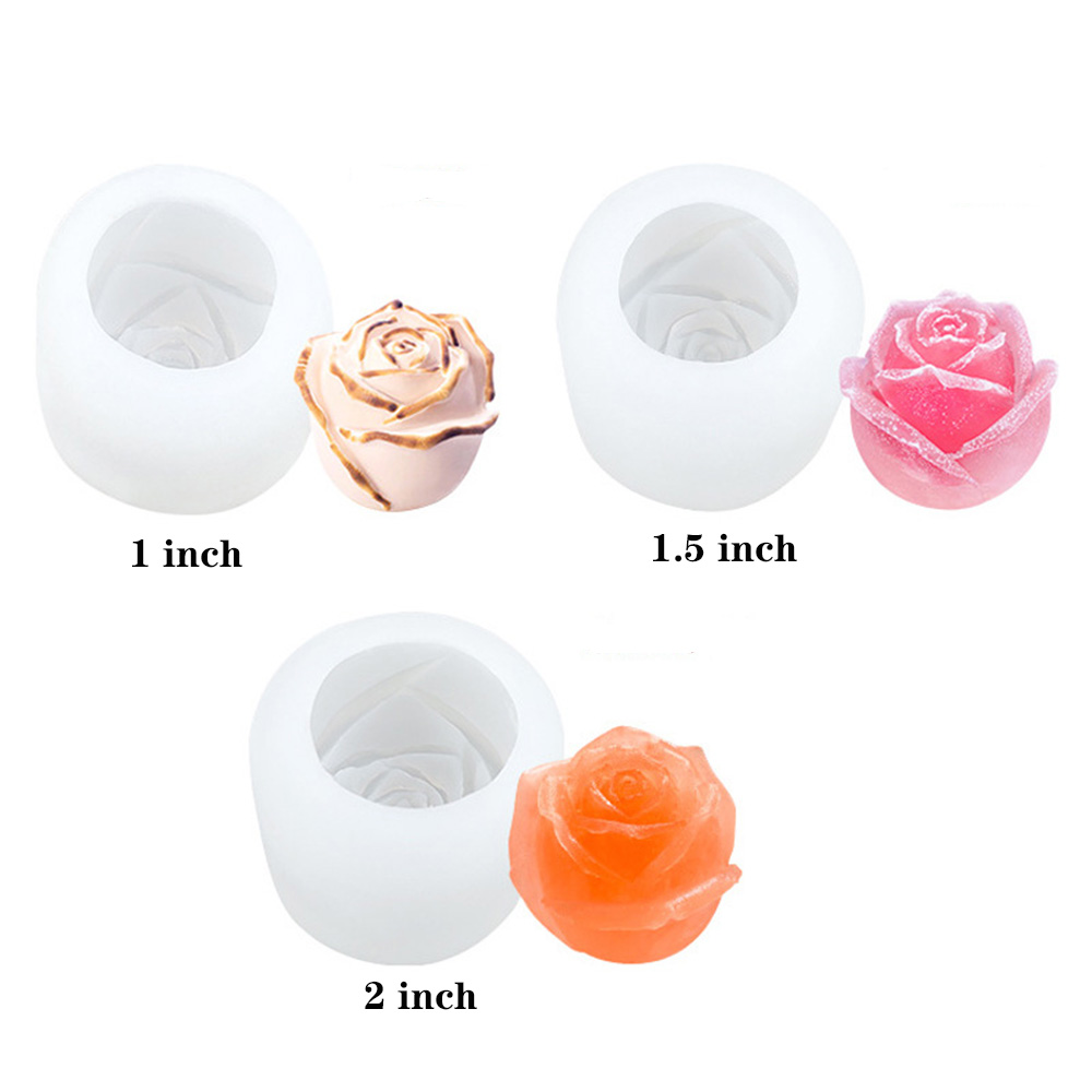 GAOJINDU19 Decoration Kitchen Tool Whiskey Handmade Ice Cube Tray Ice Maker Resin Clay 3D Rose Silicone Mold