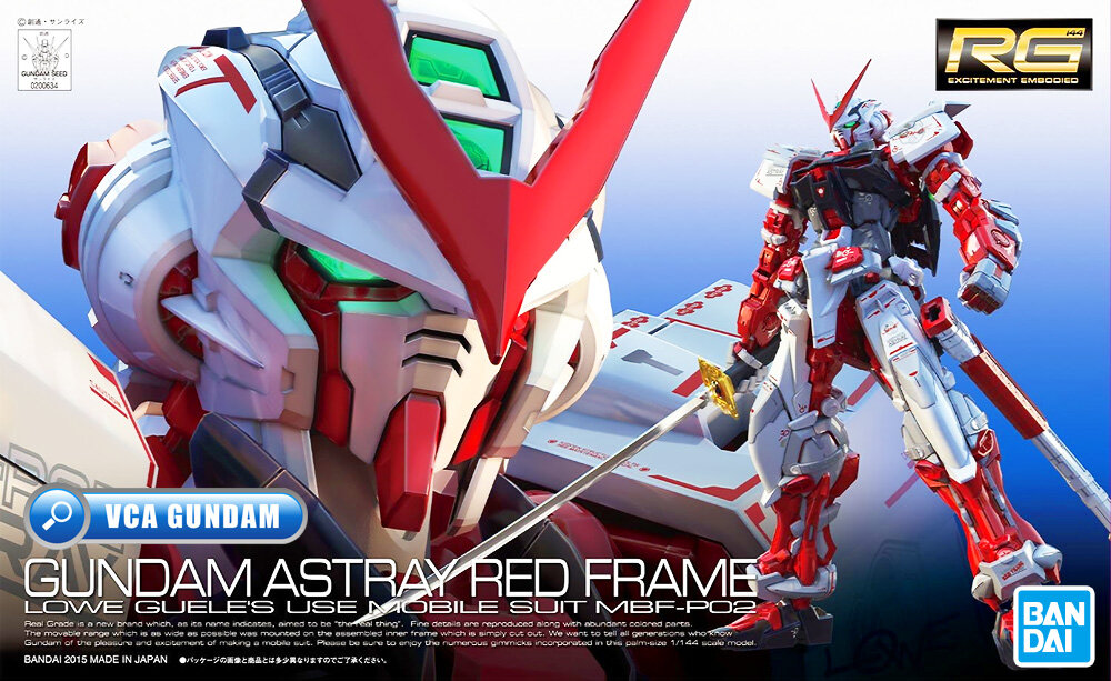 ⭐️ BANDAI GUNPLA REAL GRADE RG 1/144 GUNDAM ASTRAY RED FRAME ประกอบ หุ่นยนต์ โมเดล กันดั้ม กันพลา ของเล่น VCA GUNDAM