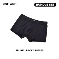 [Bundle Set 3 แพ็คราคาพิเศษ] era-won กางเกงในไข่สะอาด Zinc Plus Anti-bac Underwear trunks สี Black [3 แพค]