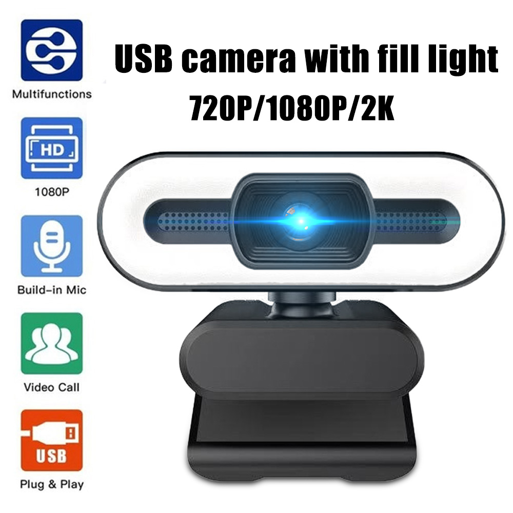 [จัดส่งภายใน 24 ชั่วโมง] 2021ล่าสุด กล้องเว็ปแคม ด้วยแสงแห่งความงาม สีสวย Webcam 2K HD 1080P Webcam พร้อมไมค์ในตัว กล้องเครือข่าย คอมพิวเตอร์ หลักสูตรออนไลน์ การประชุมทางวิดีโอ เสียบUSBใช้งานได้ทันที
