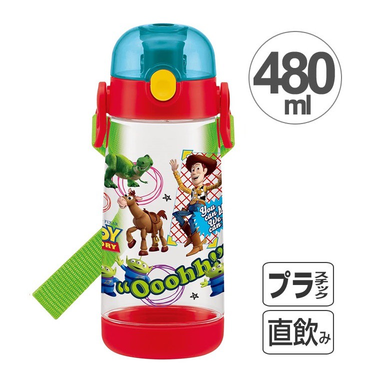 กระติกน้ำใส แบบยกดื่ม  ความจุ 480 ml แบรนด์ Skater สินค้านำเข้าญี่ปุ่นแท้ 100%