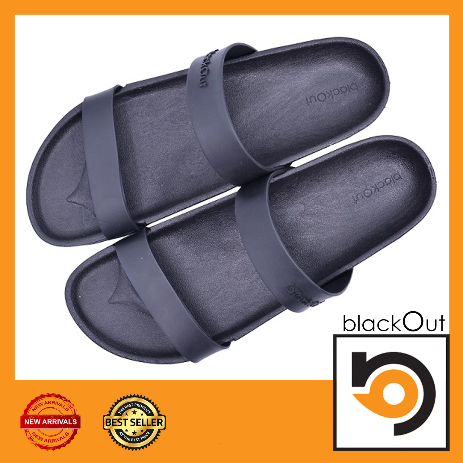 🔰 BlackOut Comfy W 🔰 รองเท้าแตะ แตะสวม รองเท้ายางกันลื่น พื้นดำหูดำ ราคา 550 บาท*ส่งฟรี