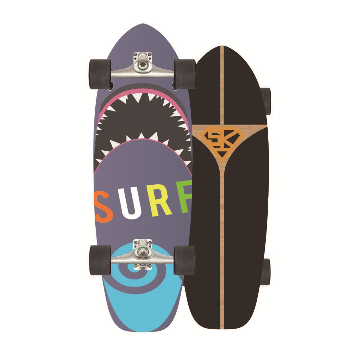 Asile SurfSkate เซิร์ฟเสก็ต CX4 สเก็ตบอร์ด Surf skateboard สามารถเลี้ยวซ้ายและขวา ส่งจาก กทม