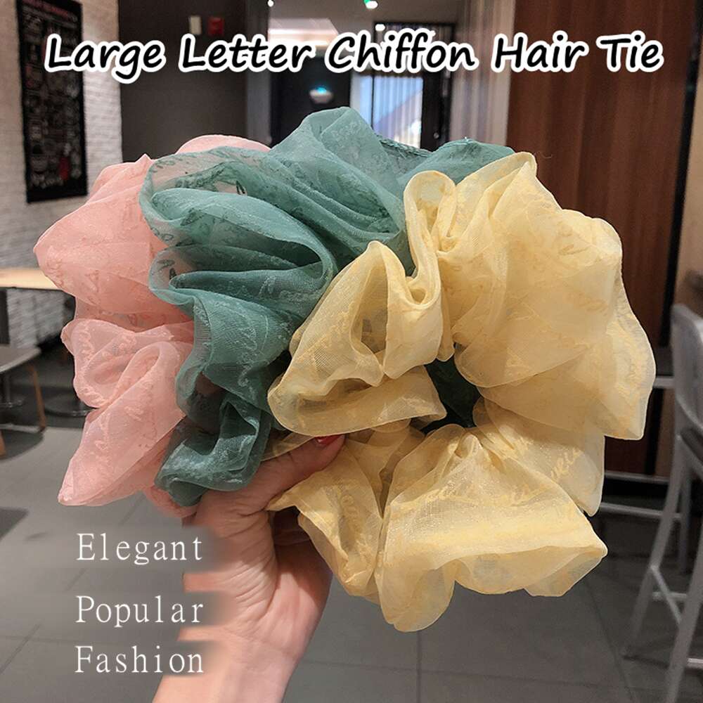 JIYAN2866 Women Large Temperament Chiffon Head Rope Headwear Tie Hair Hair Accessories