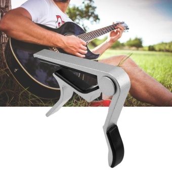 Alloy Tune Clamp Key Trigger Capo For Acoustic ElectricGuitar(Silver) - Intl July 2018 - 3 Alloy Tune Clamp Key Trigger Capo for Acoustic ElectricGuitar(Silver) - intl - 3