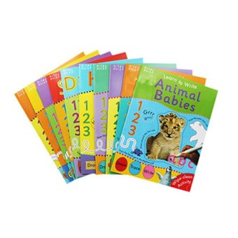 Learn To Write - 10 Wipe Clean Workbooks Collection : Miles Kellyหนังสือเขียน�   �บได้ ฝึกกล้ามเนื้อมัดเล็ก 10 เล่ม. Books for Kids.