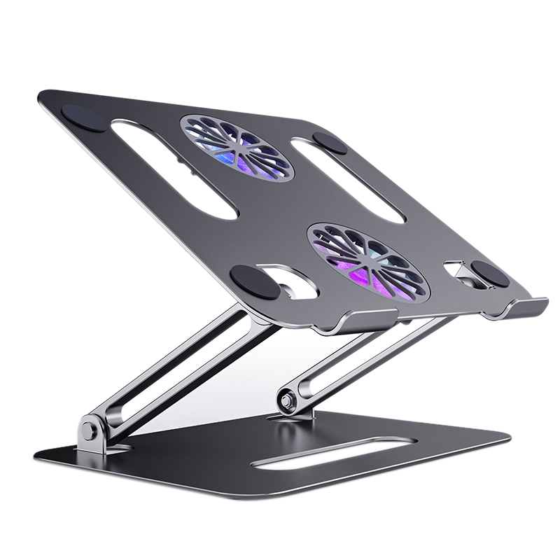 Laptop Cooling Pad Bracket with USB LED Dual Cooling Fan for Laptops/Tablets Below 17.3 Inches