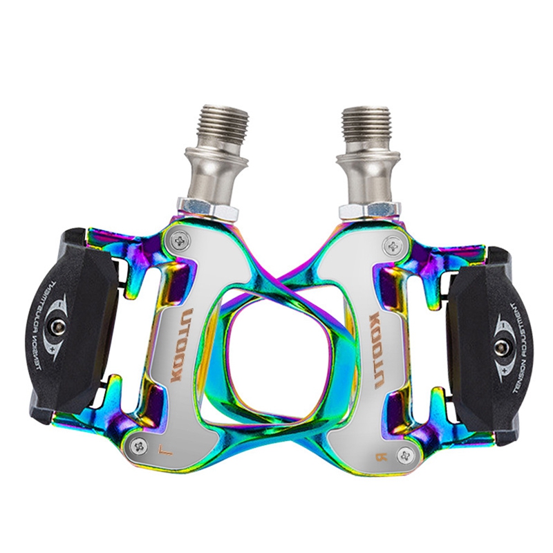 KOOTU Road Bike Pedals, Ultralight Pedals with Aluminum Alloy 9/16 inch Clipless Pedals Compatible for Look Keo