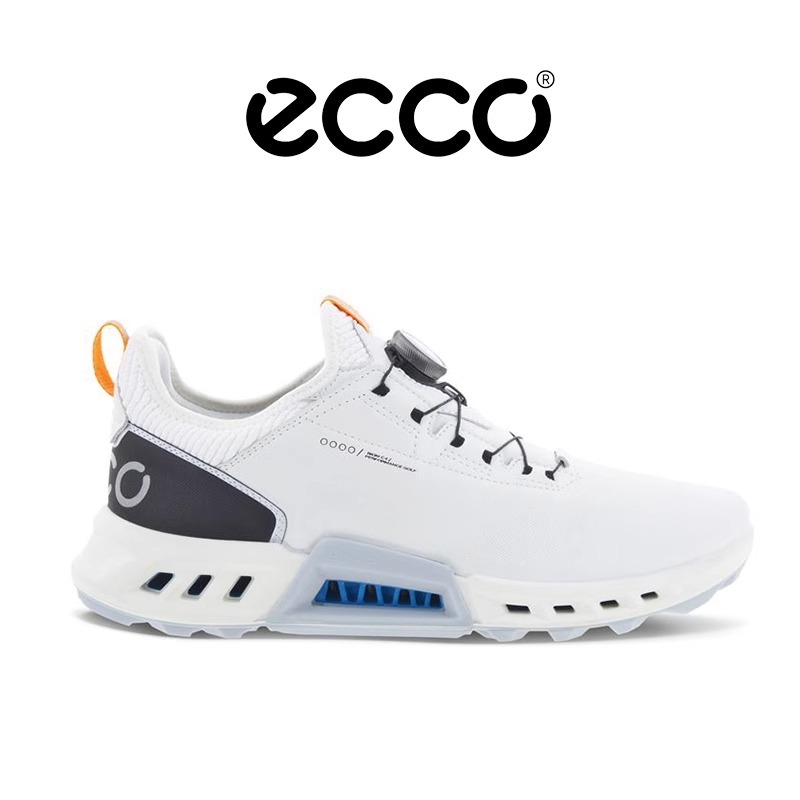 ECCOO Men's Shoes Cowhide Breathable Leisure Sports Outdoor Lock Button Waterproof Golf Shoe