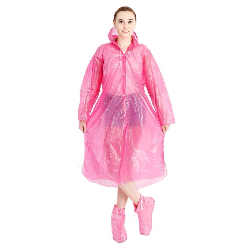 เสื้อกันฝน ชุดคลุมกันฝน แบบโปรงแสง เสื้อคลุมกันฝน เสื้อกันฝนแบบมีกระดุม