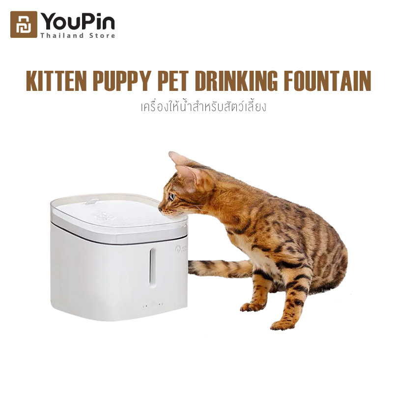 Kitten Puppy Pet Drinking Fountain Water Dispenser ถังน้ำสัตว์เลี้ยง