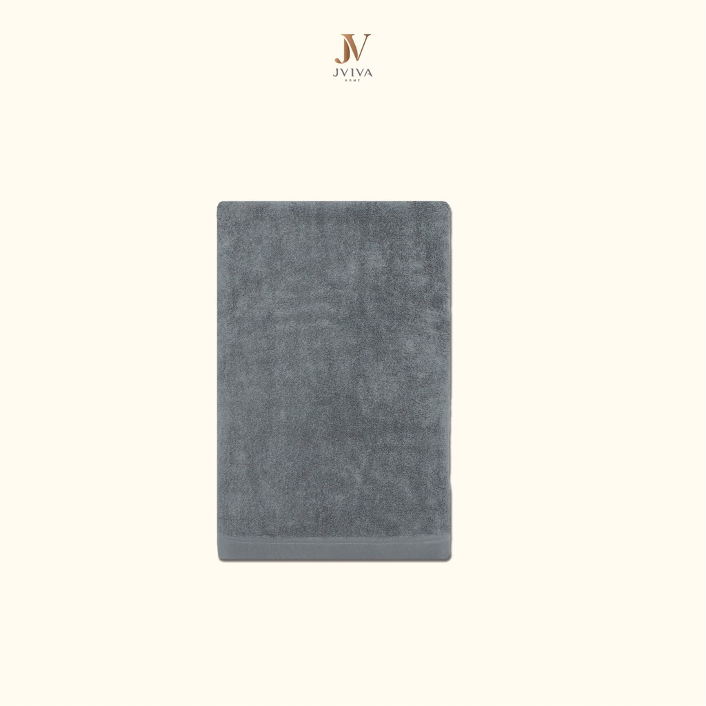 Jviva - ผ้าขนหนูใยไผ่100% (Natural Bamboo Towel) เช็ดผม (15x30 นิ้ว)