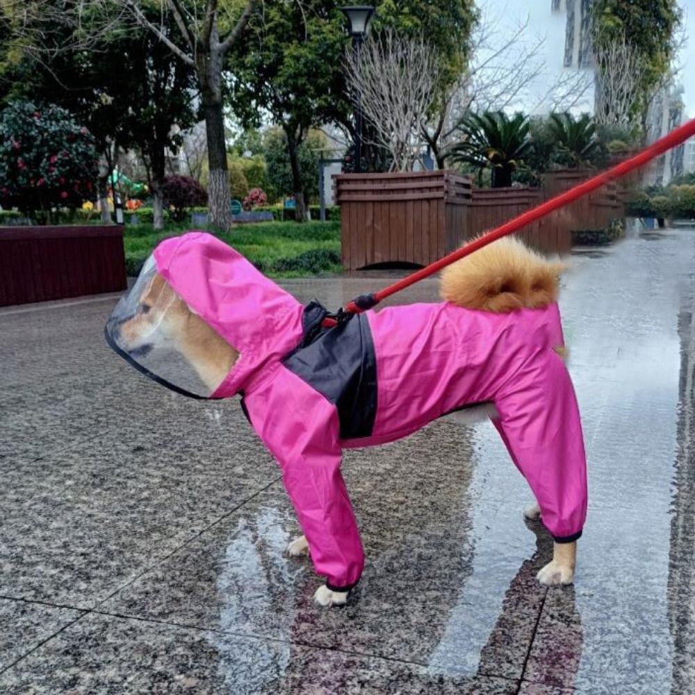 BAIYON Đầy màu sắc Không thấm nước Bền Phổ thông Pu Áo mưa cho chó Quần áo