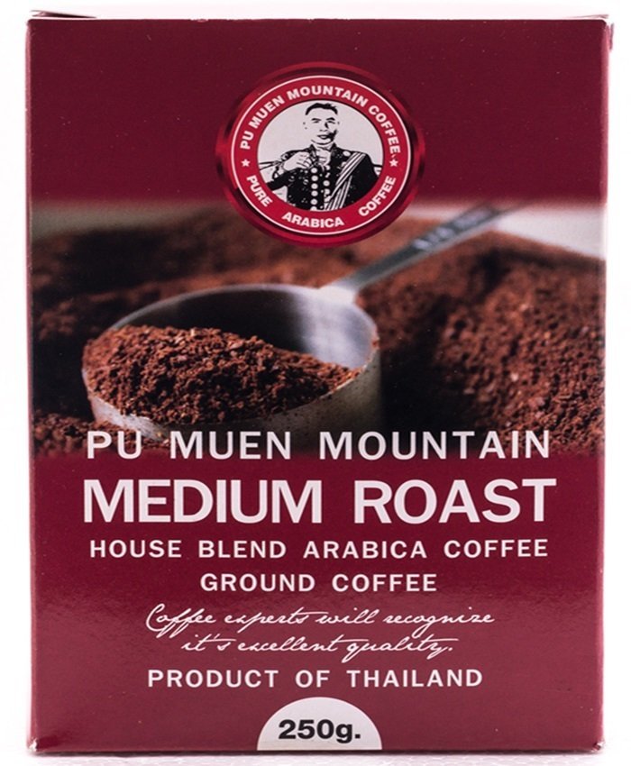 กาแฟออร์แกนิค ชนิดคั่วกลางบด เกรดพรีเมี่ยม 250 g