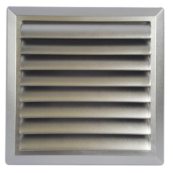 ราคา GFLOW หน้ากากระบายอากาศบานเกร็ด Fix Grill 8"x8" ต่อท่อ 6" (สี Silver)