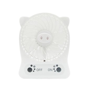 2560 Hand USB Mini Fan พัดลมมินิพกพารูปสัตว์ ขาว รุ่น LJQ-085-WH
