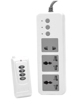 ITandHome ปลั๊กไฟควบคุมผ่านรีโมท เตาเสียบไฟควบคุมด้วยรีโมท Power switch socket - สีขาว