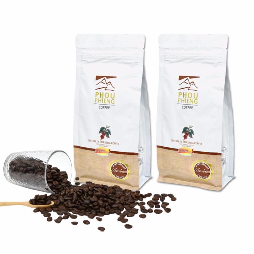 PHOUPHIENG พูเพียง กาแฟแท้คั่วบดพิเศษ อาราบิก้า 2 ถุง (1 ถุง-250g)