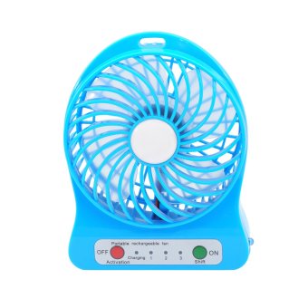 ซื้อ/ขาย Qumox พัดลมแบบพกพา ชาร์จไฟได้ เอาท์พุต 7W ปรับได้ 3 ระดับ (สีฟ้า)