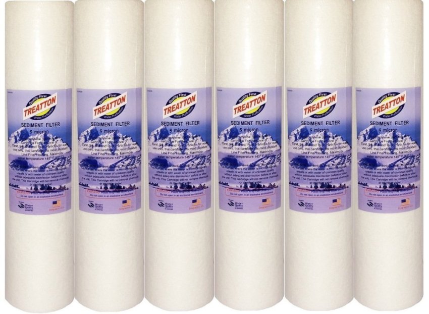 Treatton ไส้กรองน้ำ Sediment ( PP) 10 นิ้ว x 2.5 นิ้ว 5 Micron x6