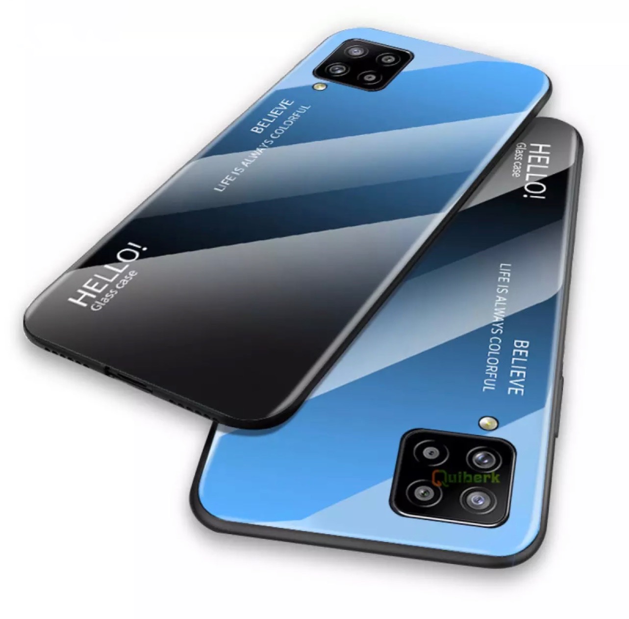 [พร้อมส่งจากไทย] Case Samsung galaxy A12 เคสกระจกสองสี เคสเงาไล่สี ขอบนิ่ม TPU CASE เคส Samsung A12 สีกระจกเทมเปอร์ปลอกแก้วฝาหลังกันชน