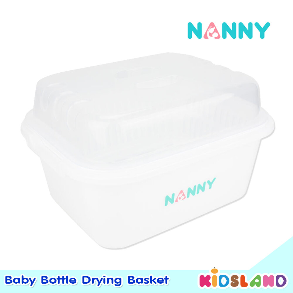 Nanny ตะกร้าคว่ำขวดนมมีฝาปิด Baby Bottle Drying Basket